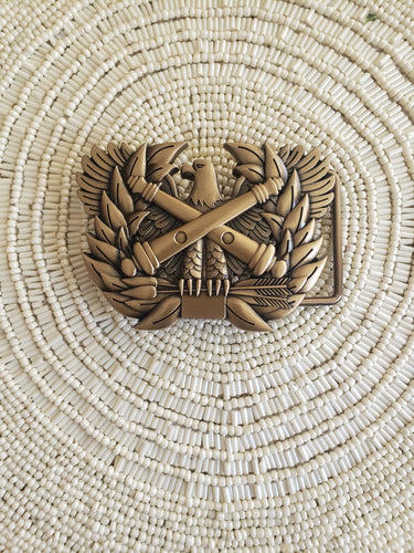 Field Artillery Branch Eagle rising Belt Buckle